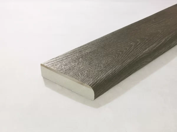 Millboard Enhanced Grain Ebony Grey Bullnose Board 150 x 32 x 3600mm